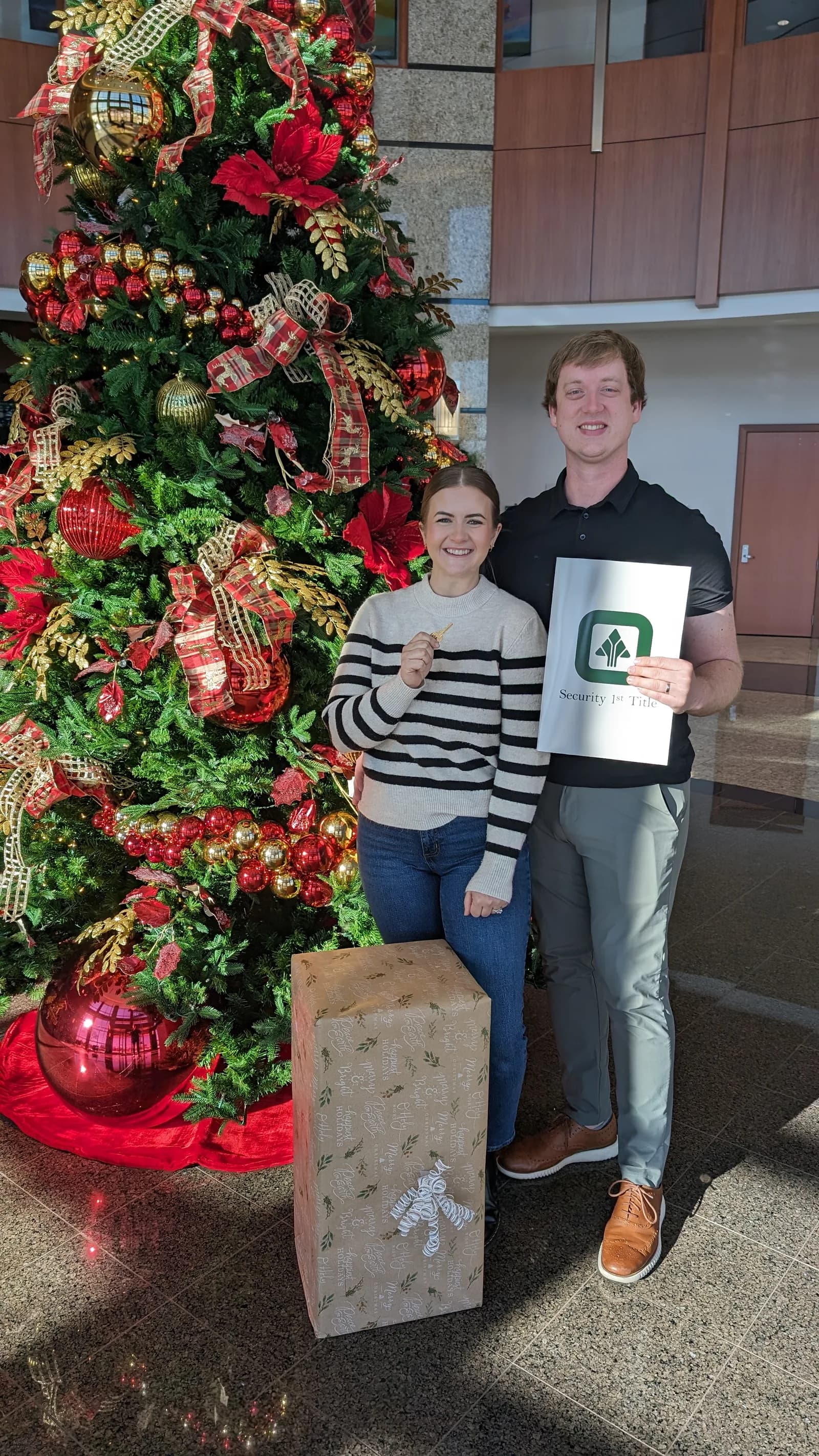 Clients closing on their new home during the holidays