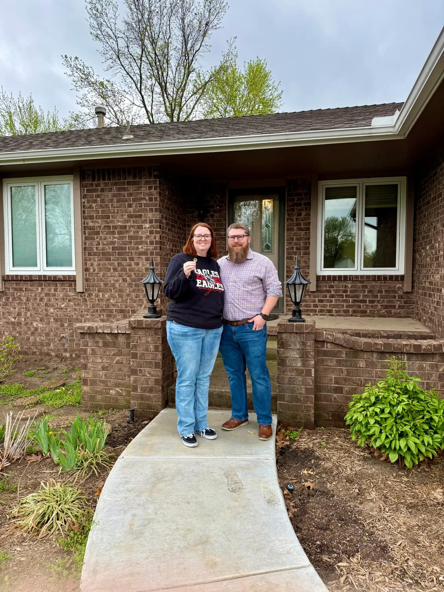 A couple on moving day
